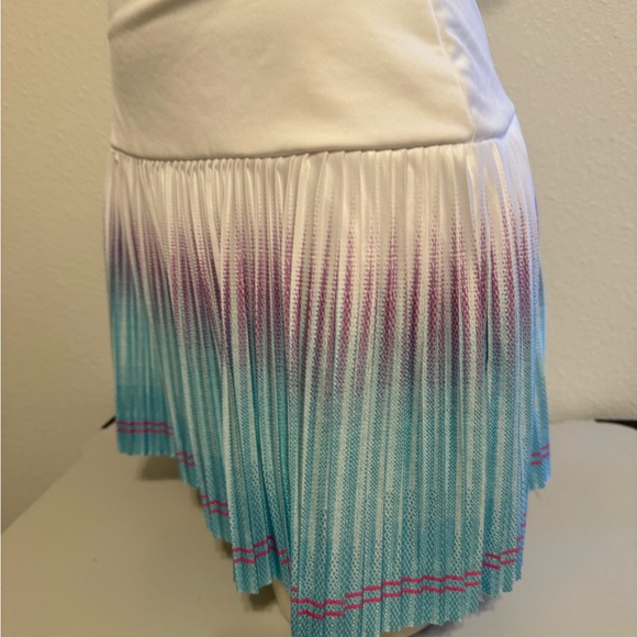 K-Swiss 14” High Rise 3 Pleat Ombré Pink And Blue Tennis Skirt Size Medium S - Picture 3 of 10